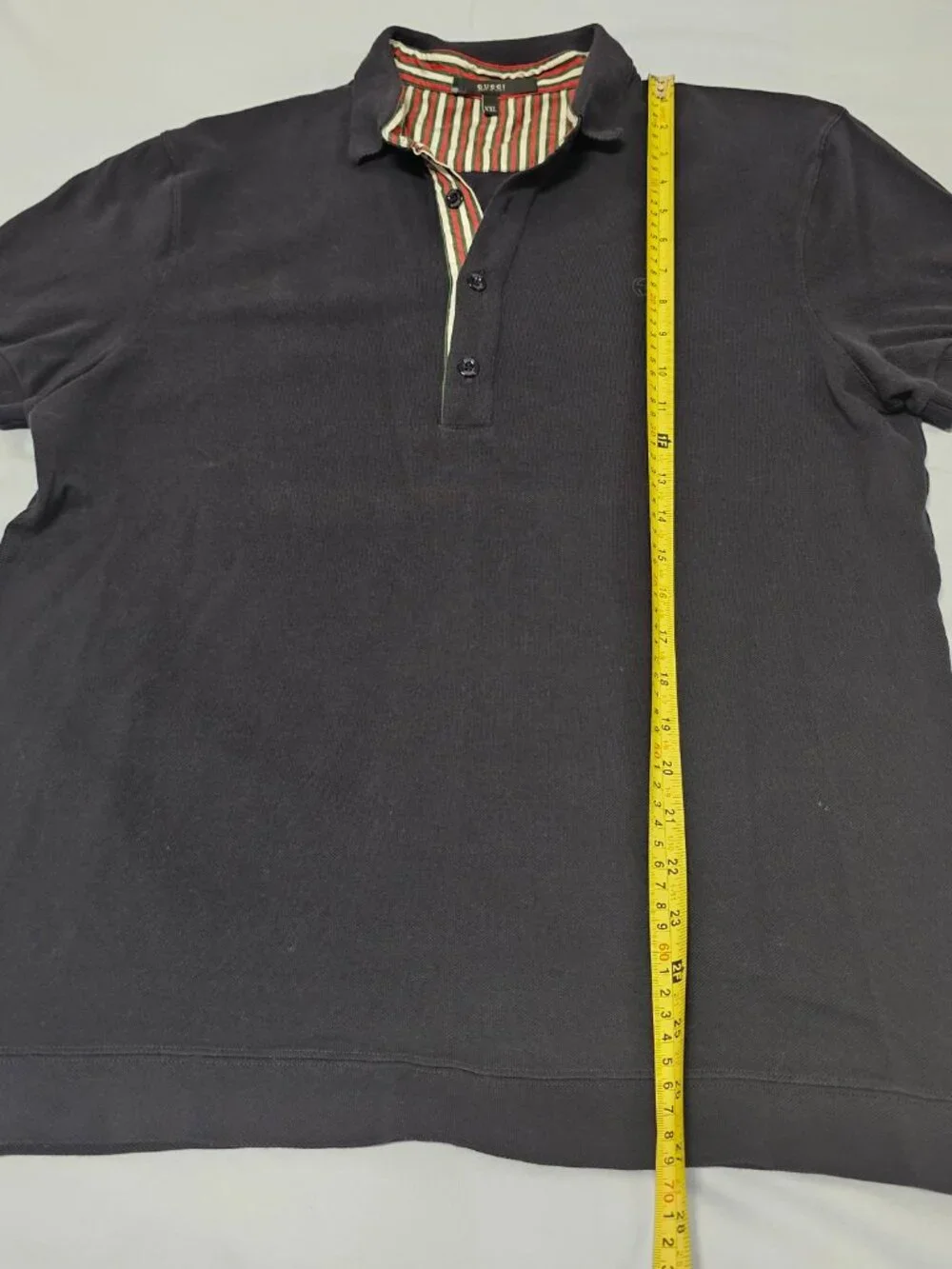 Gucci Navy Blue Polo Shirt Men Size XXL Short/Sleeve